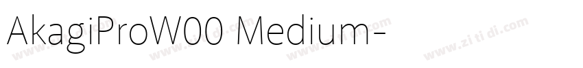 AkagiProW00 Medium字体转换